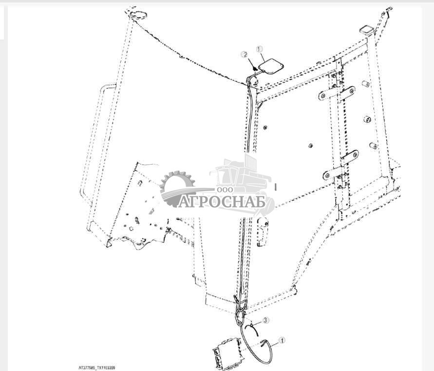 Антенна модульного телематического шлюза JDLink™ (MTG) 